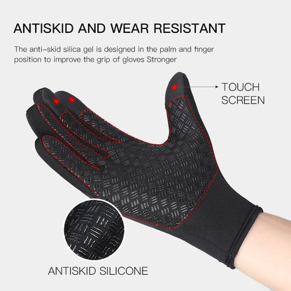 Winter Cycling Gloves - Windproof Cold Proof Full Finger Outdoor Waterproof Bicycle Motorcycle Riding Mitten