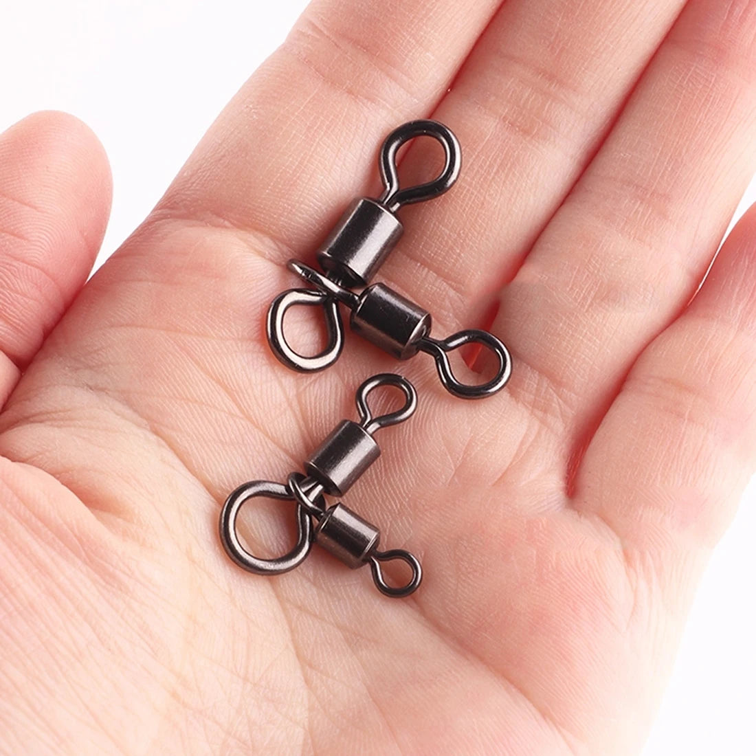 Triangle Joint 3-Way Rolling Swivels - Catfish Fishing Connectors for Bottom Bouncing
