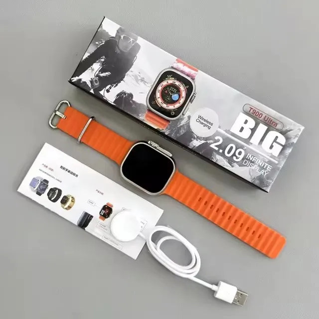 49mm Ultra Smart Watch - 2.09" AMOLED Screen, Bluetooth Call, Heart Rate Monitor, Fitness Tracker & Health Monitoring (Men & Women)