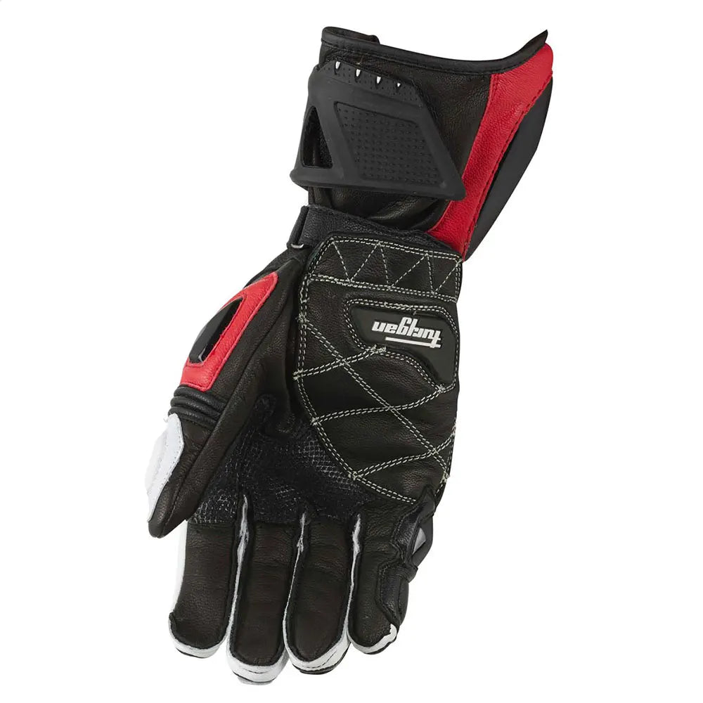 Men's Leather Motorcycle Gloves - Windproof Motocross Riding Gloves with Protective Equipment