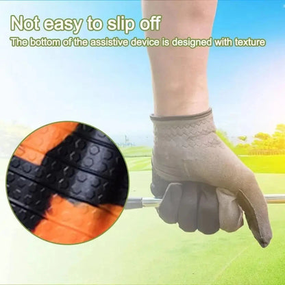 Golf Grip Trainer - 2 Pack T-Shape Non-Slip Swing Pad for Ball Control & Posture Correction