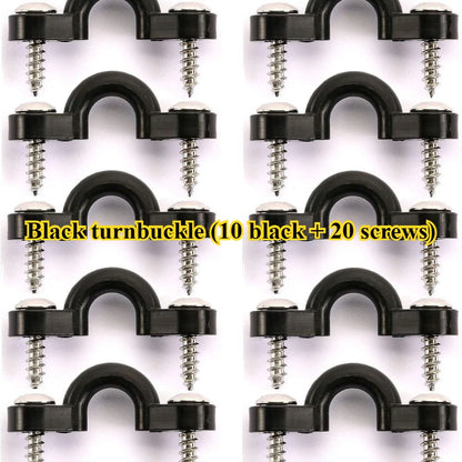 Kayak Rigging Kit - Inflatable Boat Clips Set with Elastic Rope Accessories for Marine Aquatic Sports, Fishing, Rowing and Surfing Deck Equipment
