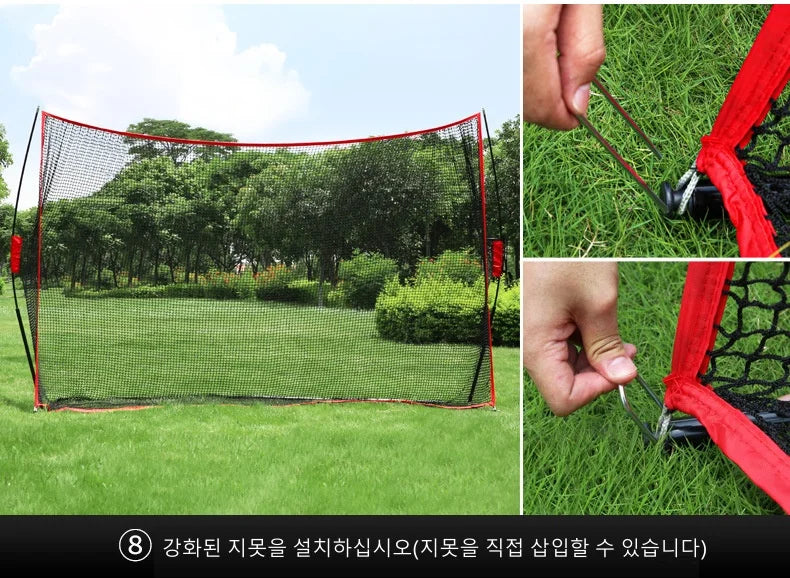 3M Golf Practice Net Set - Indoor/Outdoor Multi-Function Trainer for Swing, Chipping, and Cutting Practice