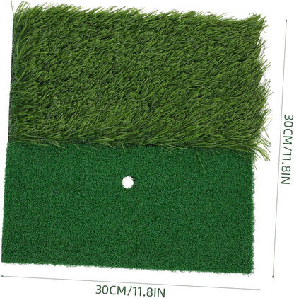 Portable Golf Practice Mat - Artificial Turf Hitting Mat with Tee Hole for Swing & Chipping Training (Backyard/Garage)