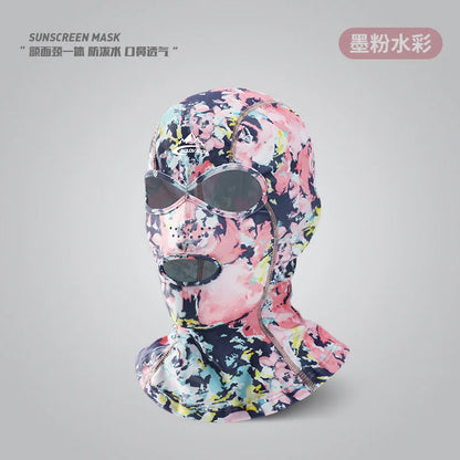 UV Protection Swimming Face Mask - Breathable Diving Cap for Men & Women Beach Sun Protection