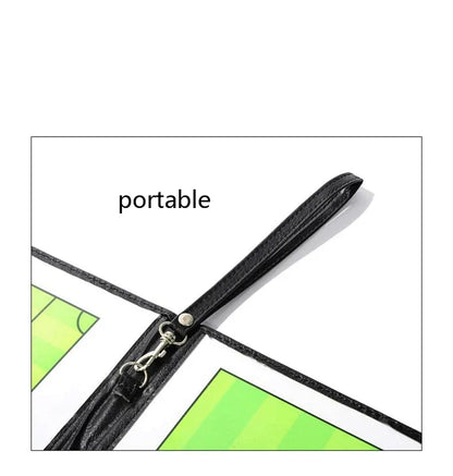 54cm Foldable Magnetic Football Tactic Board - Professional Soccer Coaching Tactical Clipboard with Chess Pieces