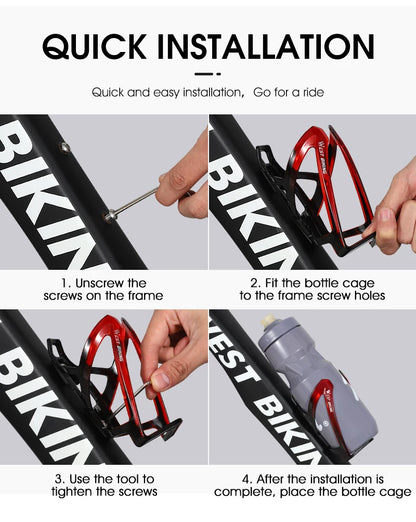 Ultralight Bicycle Water Bottle Cage - Colorful Gradient PC Plastic Holder for MTB & Road Bike - Universal Fit Bottle Bracket