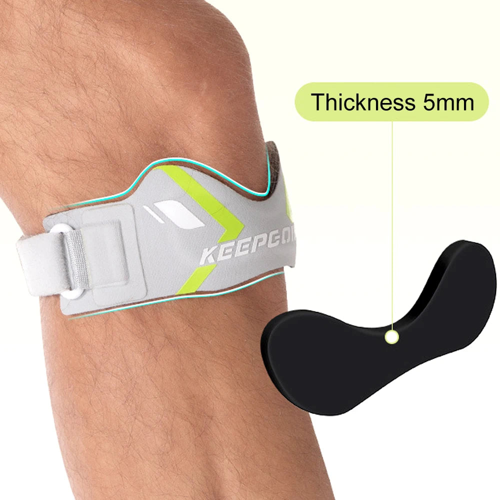 Patella Knee Strap Band - Knee Pain Support & Stabilizer Brace with Ergonomic Tendon Pad