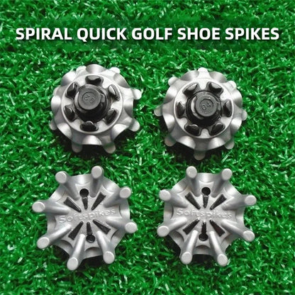 Golf Shoe Spikes Replacement Set - 14pcs Screw-In Cleats for Outdoor Training (Grey/Black)