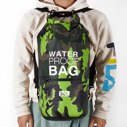 Waterproof Dry Bag Backpack - 30L/15L with Wet Separation Pocket for Kayaking, Boating, Swimming & Outdoor Sports
