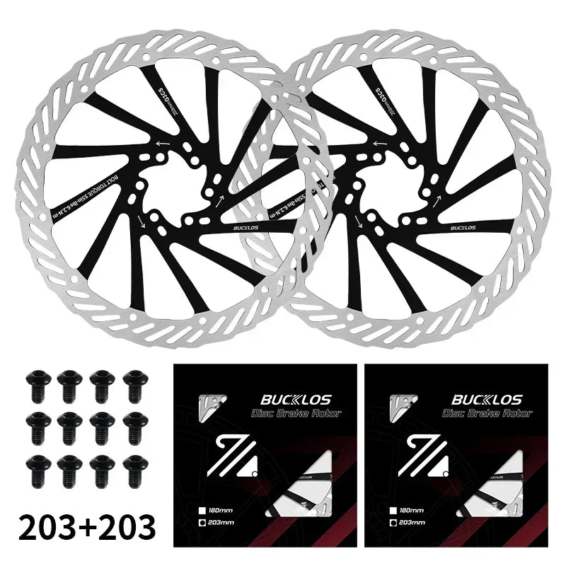 Ultralight Hydraulic Disc Brake Rotor 160/180/203mm - Mountain & Road Bike Compatible with Free Mounting Bolts