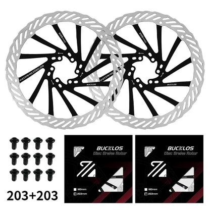 Ultralight Hydraulic Disc Brake Rotor 160/180/203mm - Mountain & Road Bike Compatible with Free Mounting Bolts