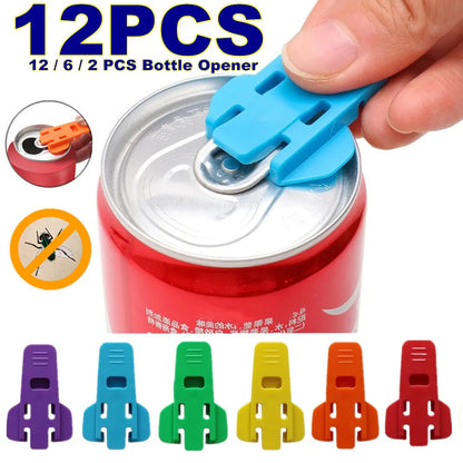 Portable Can & Bottle Opener Set - Reusable Easy Pop-Top Opener with Resealable Lid for Camping & Outdoor