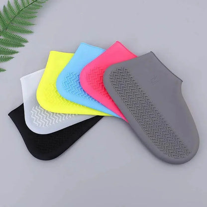 Silicone Waterproof Shoe Covers - Slip-Resistant Reusable Rain Boot Protectors for Outdoor Activities