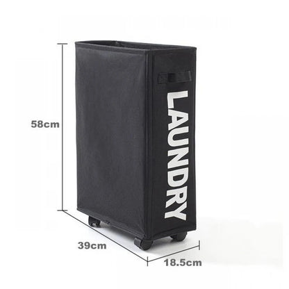 Large Capacity Rolling Laundry Basket - Multifunctional Foldable Waterproof Storage Bag for Dirty Clothes and Yoga Mats