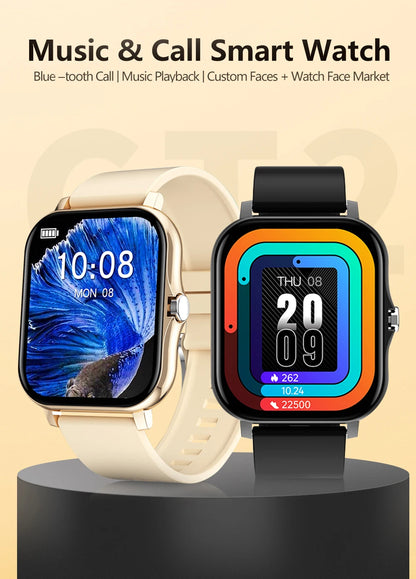Sport Smart Watch - 1.83" Fitness Tracker with Bluetooth Call, Heart Rate Monitor, GPS & Health Tracking (Men & Women)
