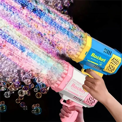 Electric Automatic Bubble Gun - 40 Hole Rocket Launcher Style Handheld Portable Party Toy Birthday Gift (Bubble Water Not Included)
