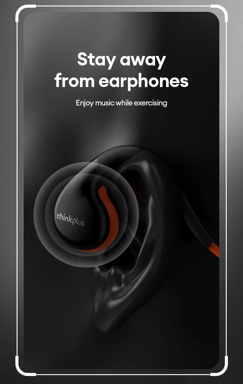 Air Conduction Wireless Headphones - Bluetooth 5.3 Sport Earphones with Ear Hook & Mic
