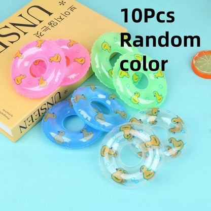 Mini Pool Float Rings - Dollhouse Accessories (10-Pack)