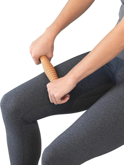 Wooden Foot Roller Massager - Body Back Massager for Plantar Fasciitis Relief, Stress Relief & Relaxation