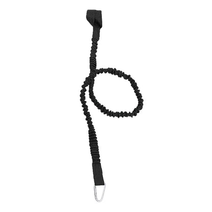 Adjustable Elastic Kayak Rod Lanyard - Canoe Paddle Leash - Fishing Rod Leash - Safety Rope - Carabiner - Rowing Boats Accessories