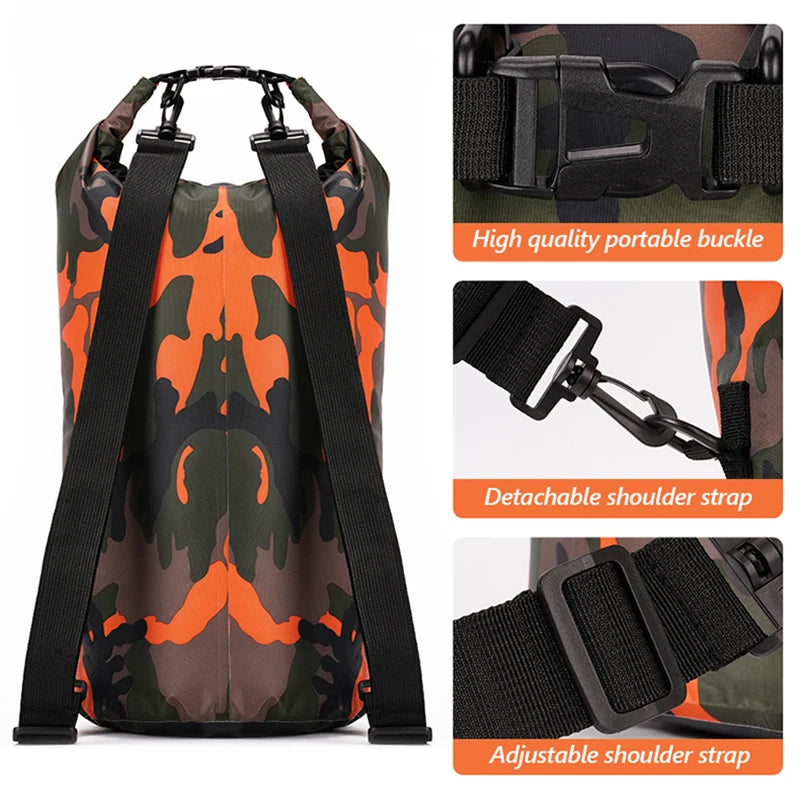 Waterproof Dry Bag Backpack - 30L/15L with Wet Separation Pocket for Kayaking, Boating, Swimming & Outdoor Sports