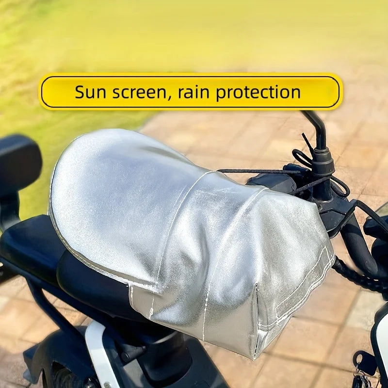 Motorcycle Handlebar Hand Guard Cover - Waterproof Windshield with UV Sun Protection for Electric Bikes and Scooters