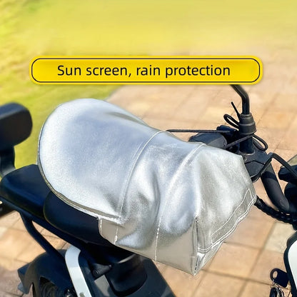 Motorcycle Handlebar Hand Guard Cover - Waterproof Windshield with UV Sun Protection for Electric Bikes and Scooters