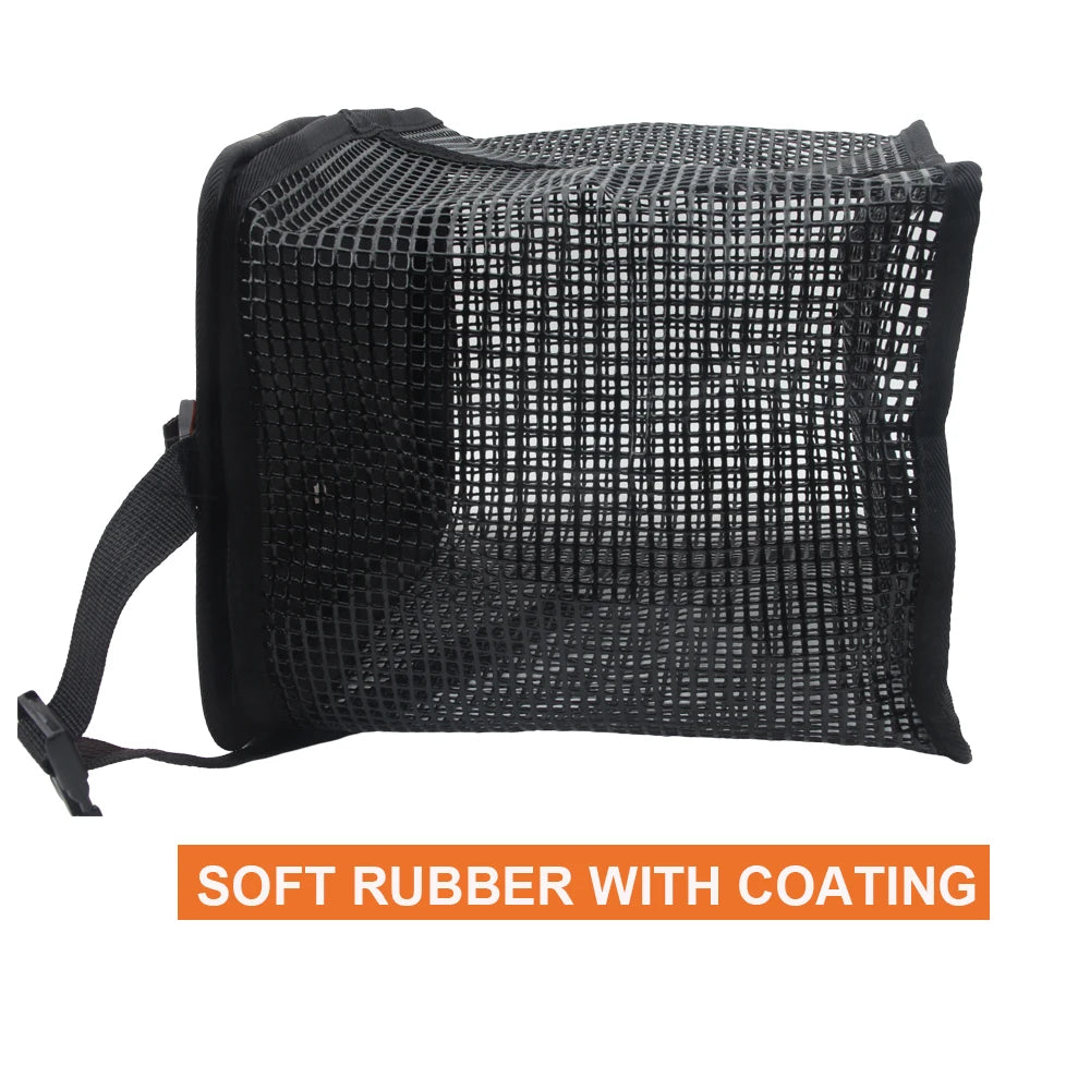 Portable Collapsible Mesh Fish Basket - Foldable Floating Fishing Holder for Caught Fish and Minnow Bait