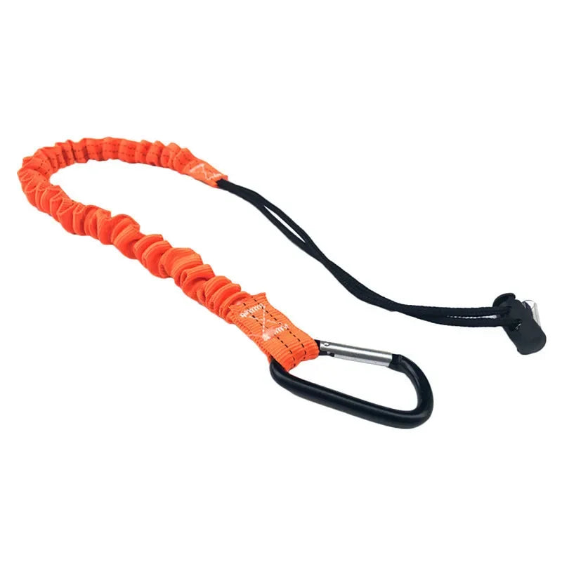 Heavy-Duty Safety Harness for Aerial Work - Elastic Buffer Sling Belt with Anti-Fall Carabiner Hook and Rope Protection System