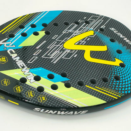 3K Carbon Fiber Beach Tennis Racket - Full Carbon Rough Surface for Men & Women - Complete Set