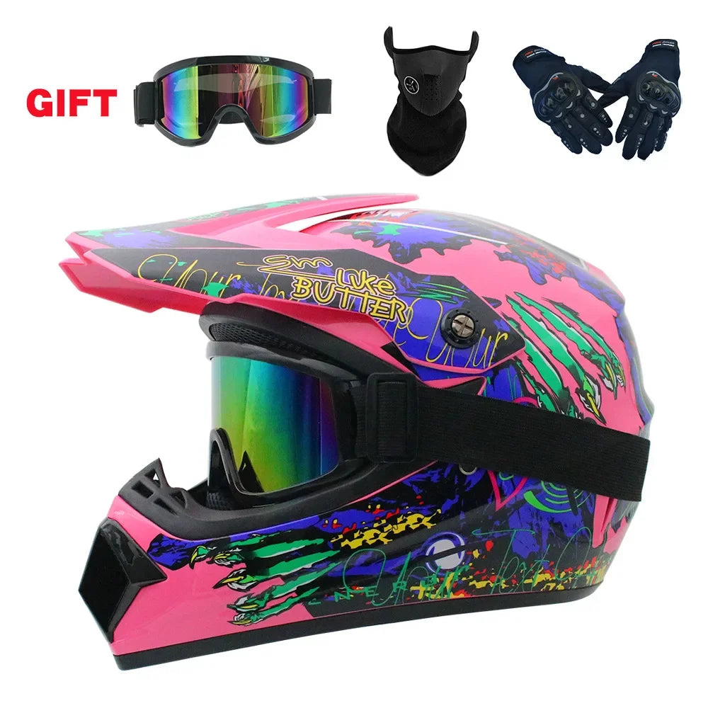 Full Face Motocross Helmet - Off-Road Downhill AM DH Cross Capacete - Free Shipping + 3 Free Gifts