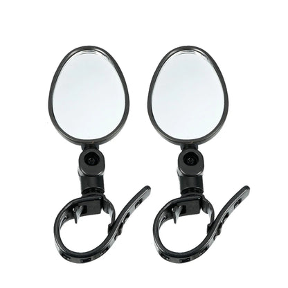 2PCS Universal Bike Handlebar Mirror - 360° Adjustable Rotatable Rearview for MTB & Road Bikes