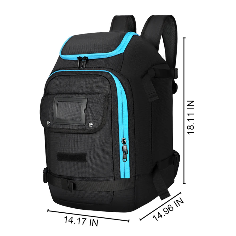 50L Waterproof Ski Boot Bag Backpack - Large Capacity with Dry Wet Separation for Snowboard Boots, Helmet, Goggles & Skis