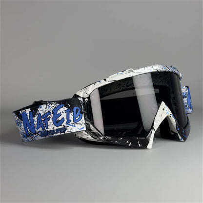 Premium UV400 Motocross Goggles - Dustproof ATV Dirt Bike Racing Glasses for Men, Women, Youth & Kids | MX Skiing Eyewear