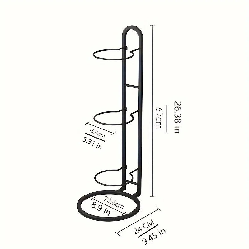 Carbon Steel Basketball Storage Rack - Multi-Layer Ball Organizer Stand for Basketball, Football, Volleyball (Home & School)