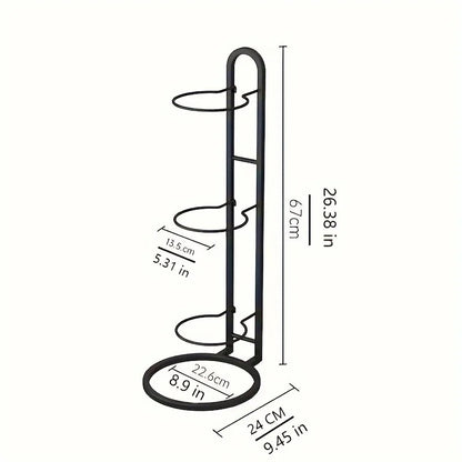 Carbon Steel Basketball Storage Rack - Multi-Layer Ball Organizer Stand for Basketball, Football, Volleyball (Home & School)