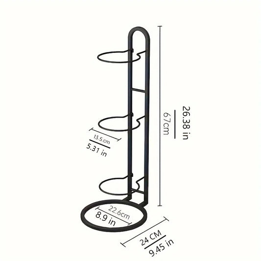 Carbon Steel Basketball Storage Rack - Multi-Layer Ball Organizer Stand for Basketball, Football, Volleyball (Home & School)