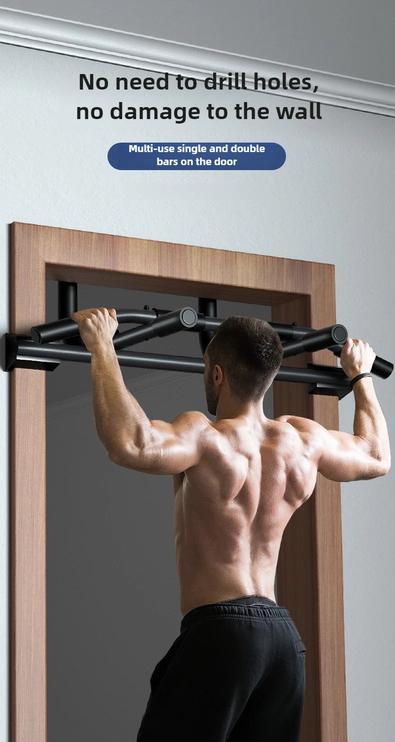 Portable Pull-Up Bar - Lifting and Grip Strength Trainer for Home and Gym Fitness Workouts