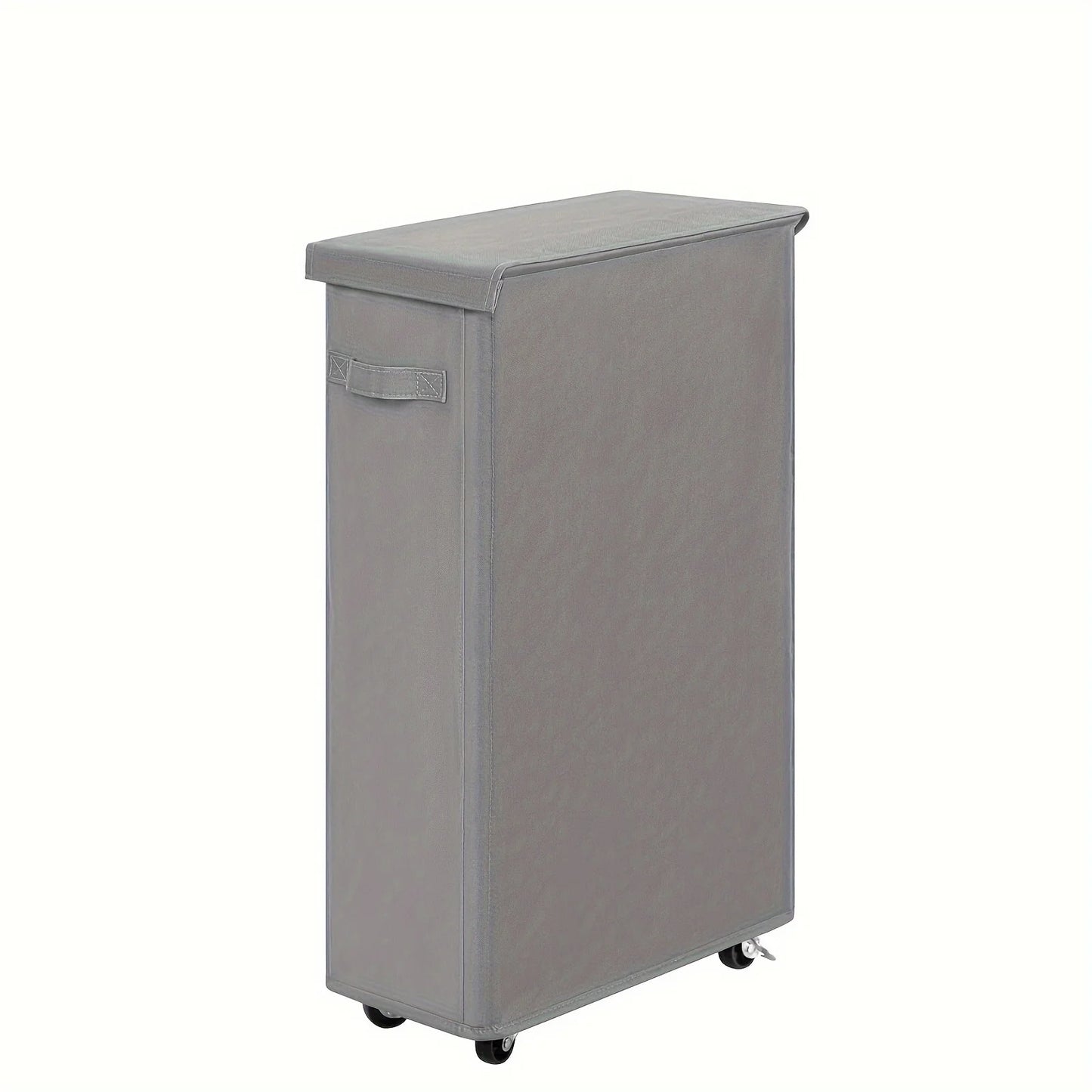 Wheeled Laundry Hamper with Lid - Closed Storage Basket for Bedroom, Bathroom & Laundry Room
