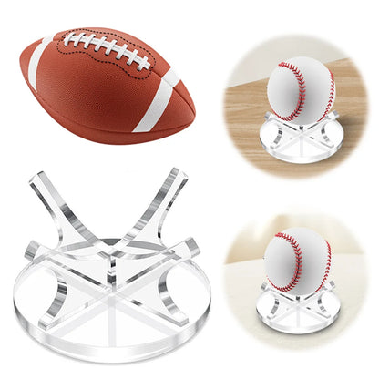 Premium Acrylic Ball Display Stand - Clear Multi-Function Holder for Baseball, Golf, Softball, Tennis & Basketball Spheres