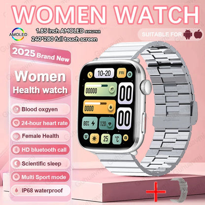 AI Smart Health Watch - HRV+PPG Blood Pressure & Heart Rate Monitor with IP68 Waterproof & NFC