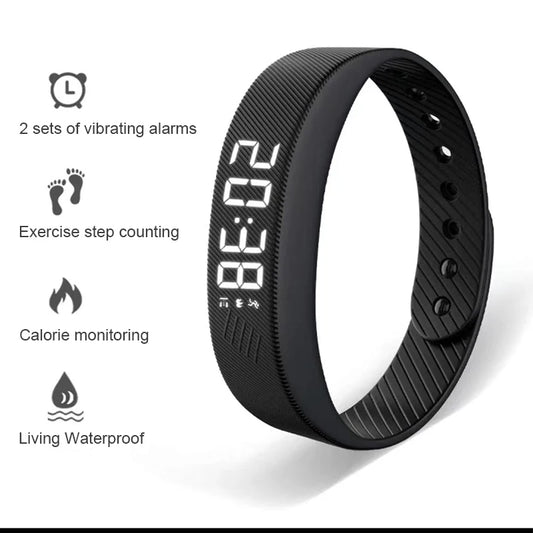 LED Digital Smart Band - Waterproof Fitness Tracker with Pedometer, Activity Monitor & Vibration Alarm