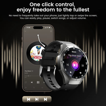2025 Smart Watch - AMOLED Screen with GPS, Heart Rate, Bluetooth Calls & Waterproof for Android & iOS