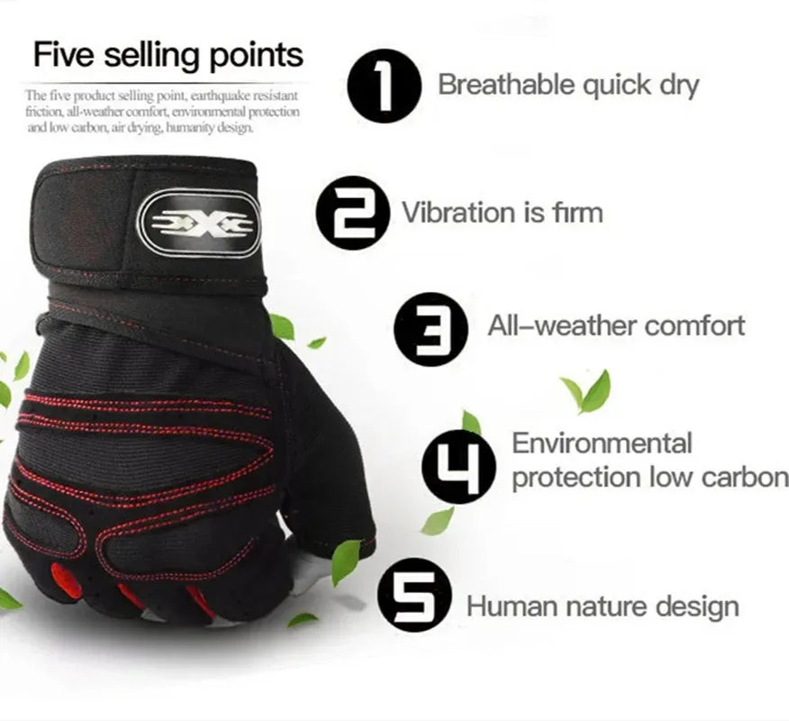 Half-Finger Performance Training Gloves with Wrist Support