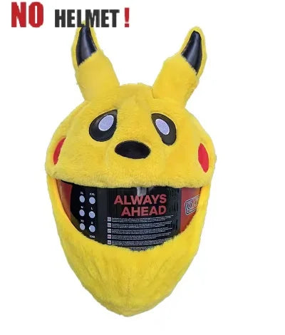 Cartoon Plush Animal Motorcycle Helmet Cover - Fabric Protection Accessory