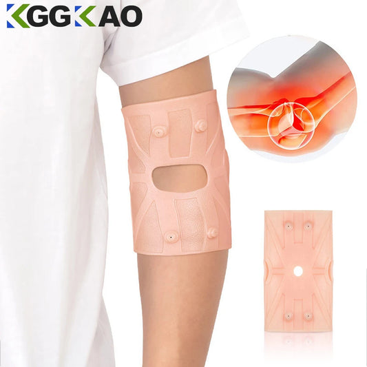 Silicone Gel Magnetotherapy Elbow Compression Support Sleeve - Joint Pain Relief for Tendonitis, Golf & Tennis Elbow (1 Piece)