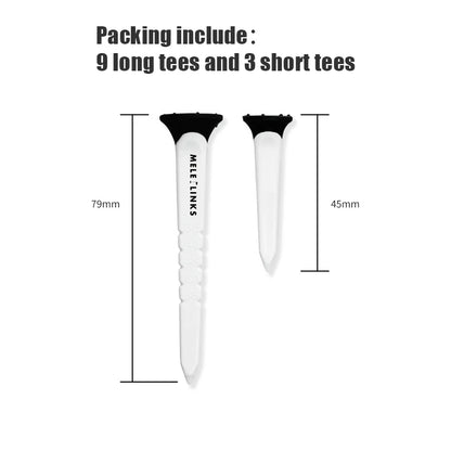 Premium Golf Scale Tees - 12 Piece Set
