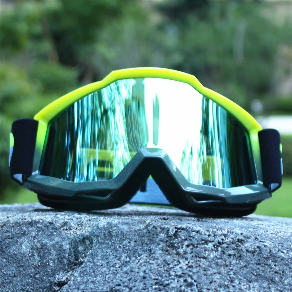 Vintage Motorcycle Goggles – MX Motocross Safety Glasses with Night Vision for Helmet & Driving