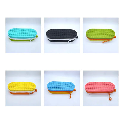 Large Capacity Silicone Swimming Goggle Protective Case with Drain Hole